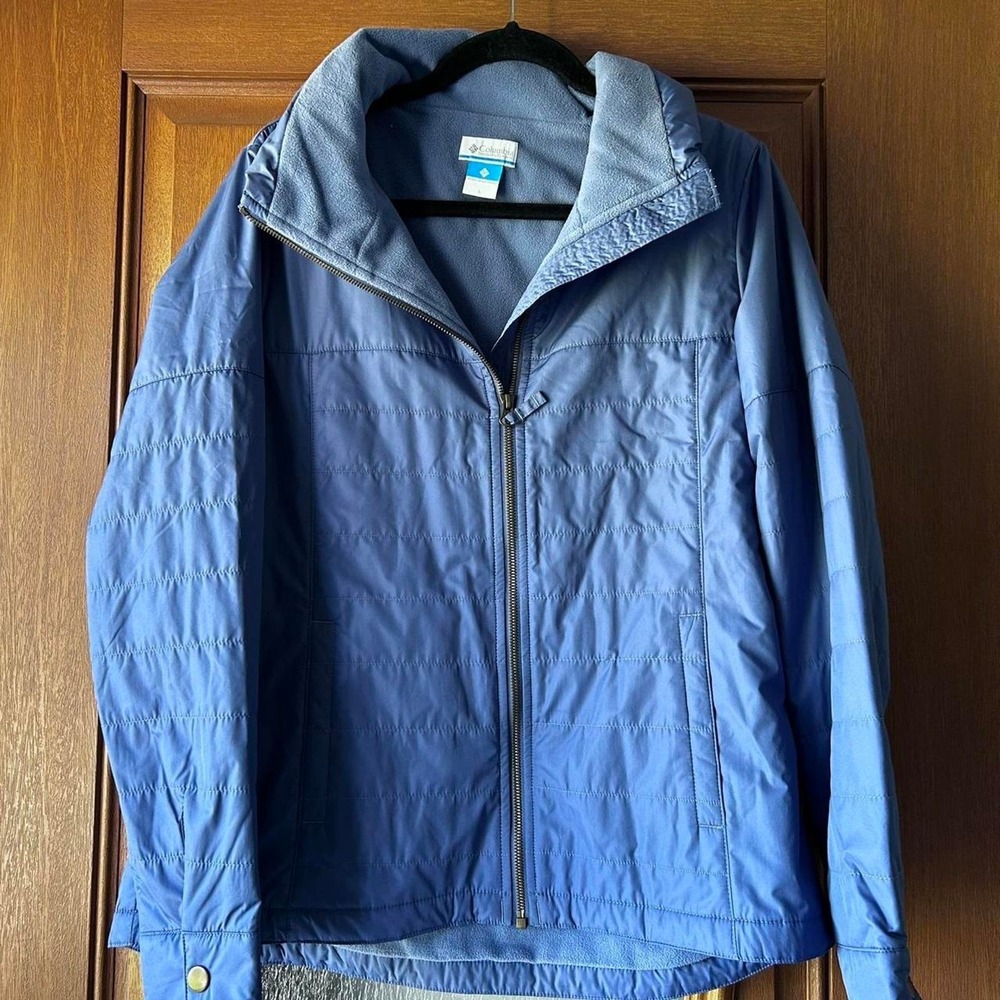 Womens Petite large Columbia‎ Coat Periwinkle Lightweight EUC